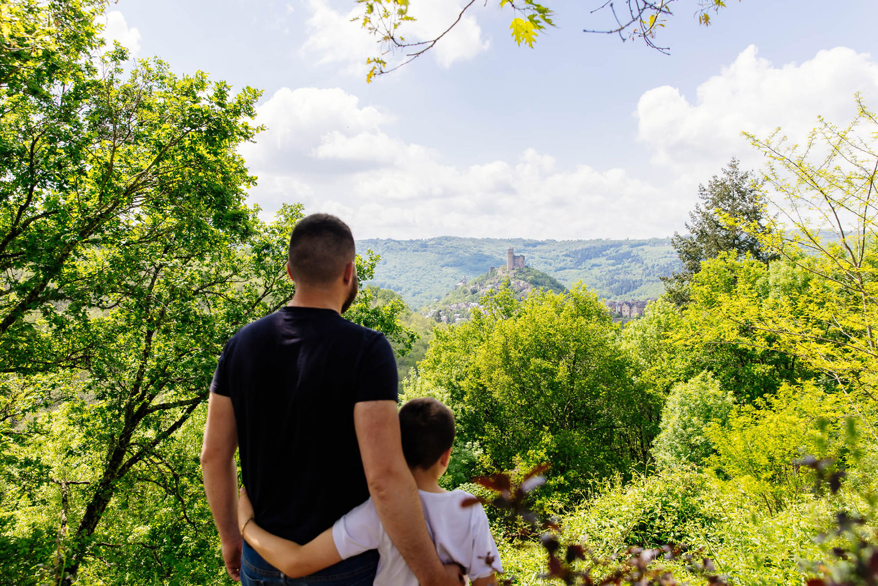 Point de vue sur Najac et les gorges de l'Aveyron