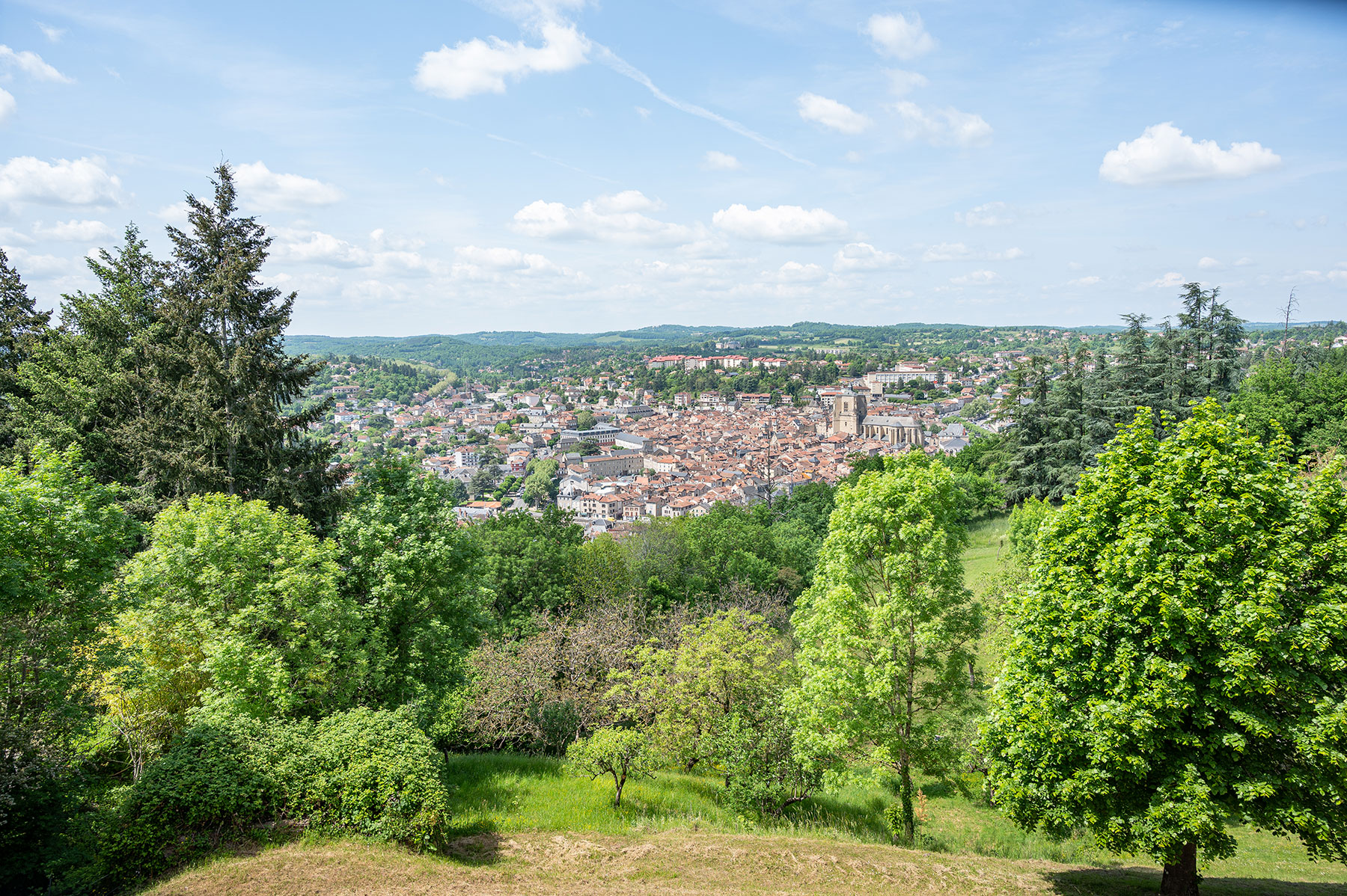 Gezicht op Villefranche vanuit Rouergue