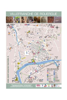 Plan de Villefranche de Rouergue