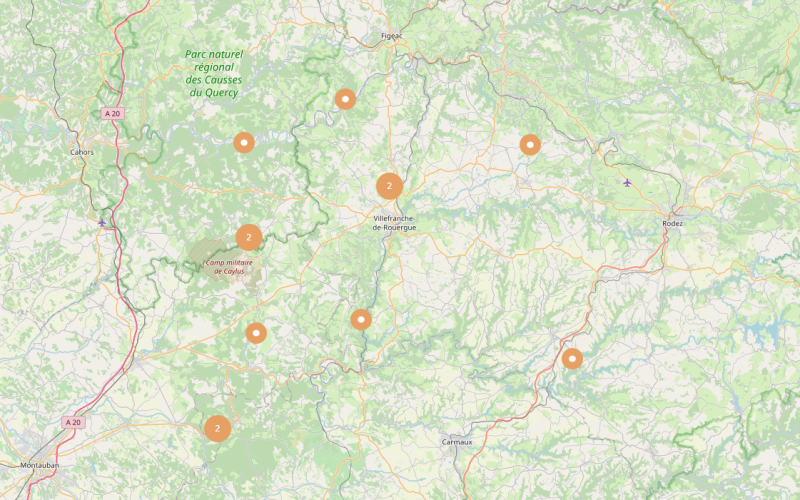 La carte interactive