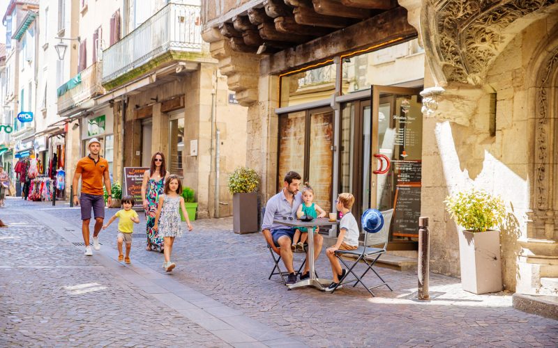 Rue Marcellin Fabre à Villefranche de Rouergue