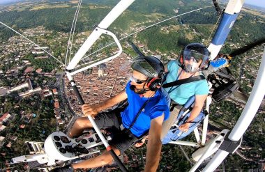 Vol en ULM au-dessus de Villefranche de Rouergue