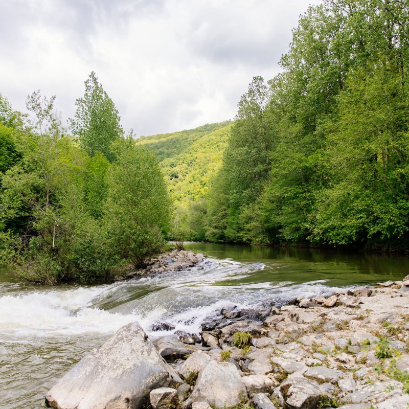 Aveyron rivier in Najac