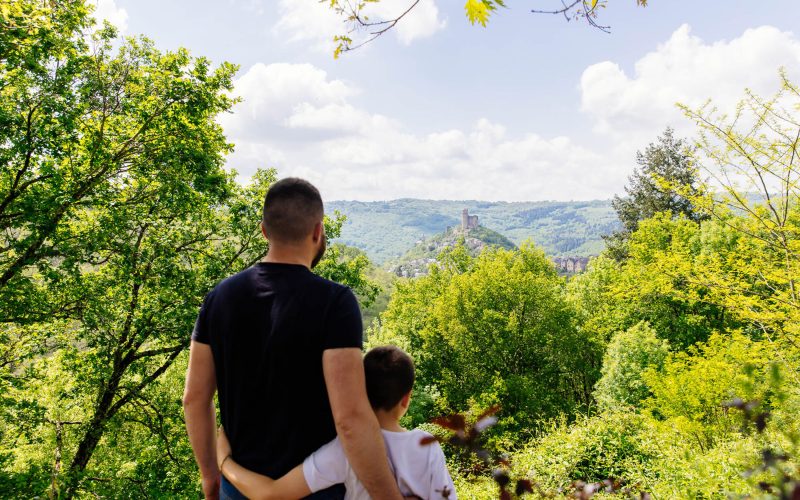 Point de vue sur Najac et les gorges de l'Aveyron