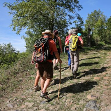 Pelgrims op weg naar Compostela