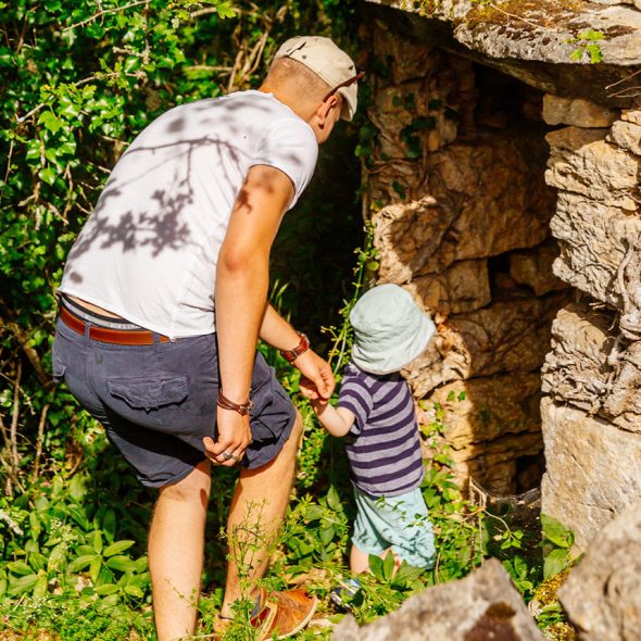 With family on the plateau