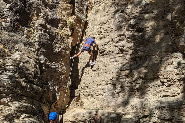 Climbing at Roc du Gorb