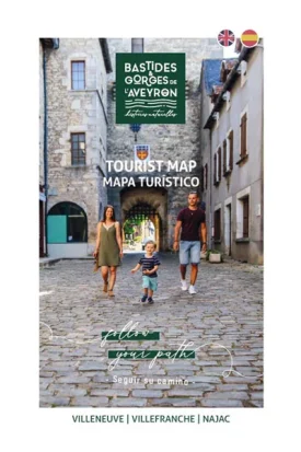 Carte touristique du territoire Bastides et Gorges de l’Aveyron – Espagnol – Anglais