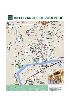 Plan de Villefranche de Rouergue
