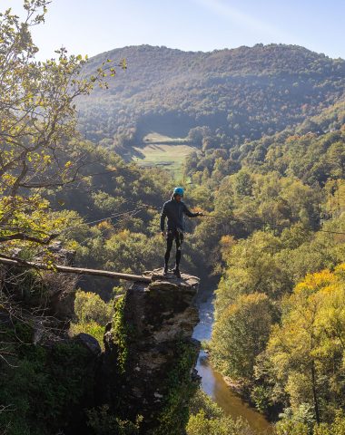 Tree climbing in Najac