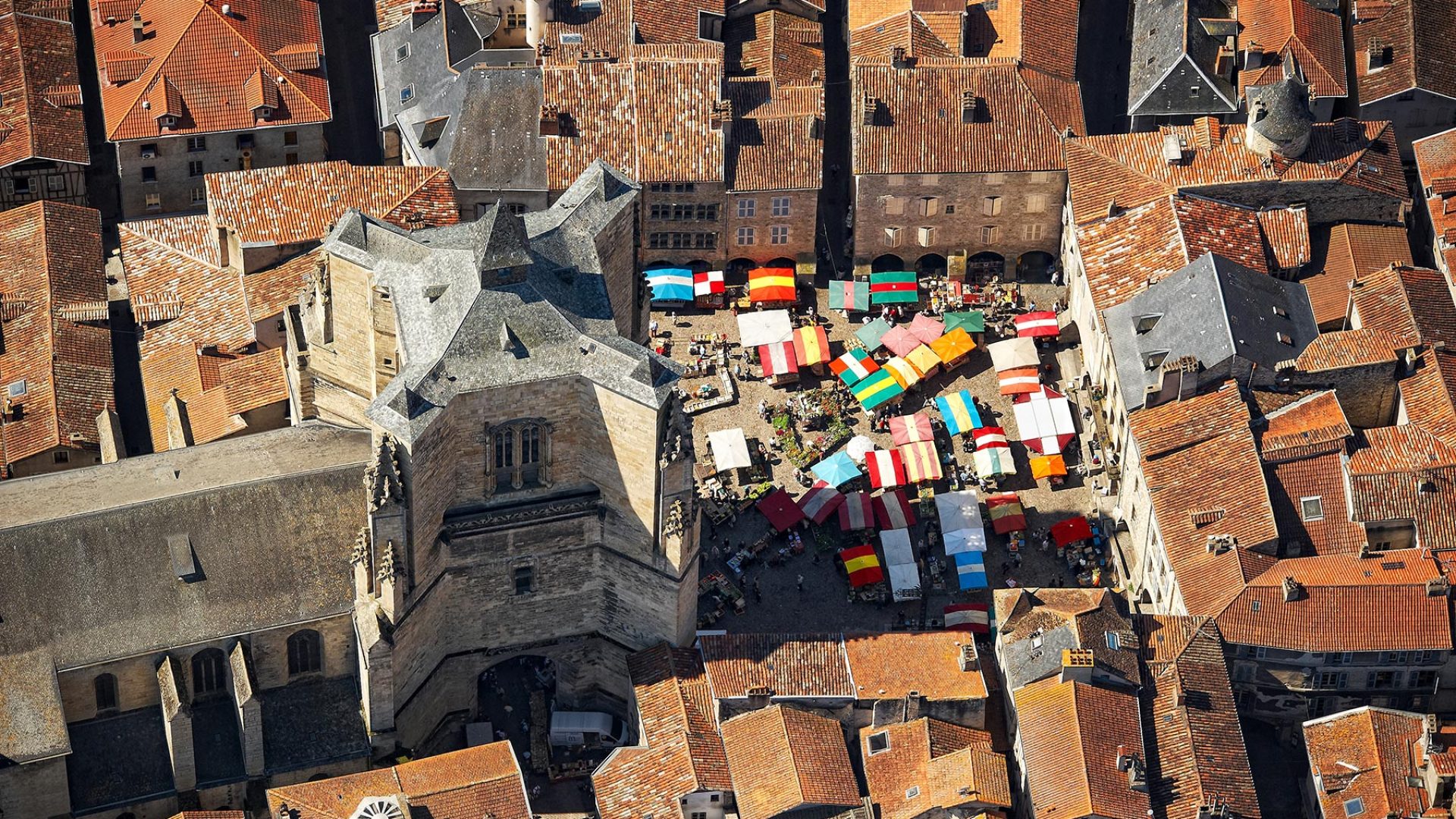 Markt van Villefranche de Rouergue